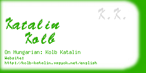 katalin kolb business card